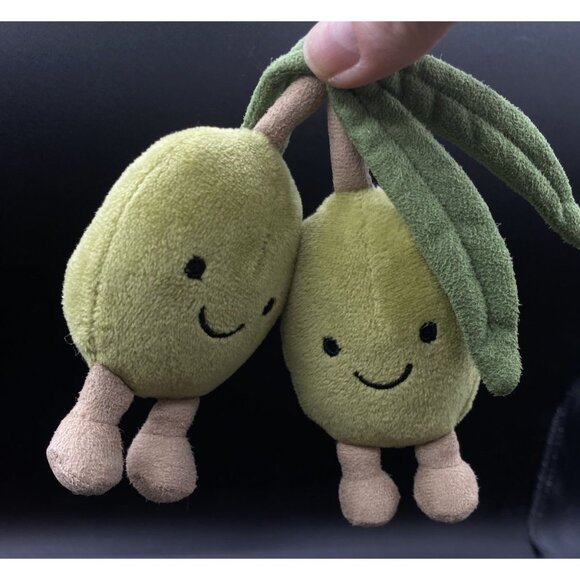 Jellycat 5” Amuseables Joined Pair of Olives Plush Lovey - Picture 7 of 7